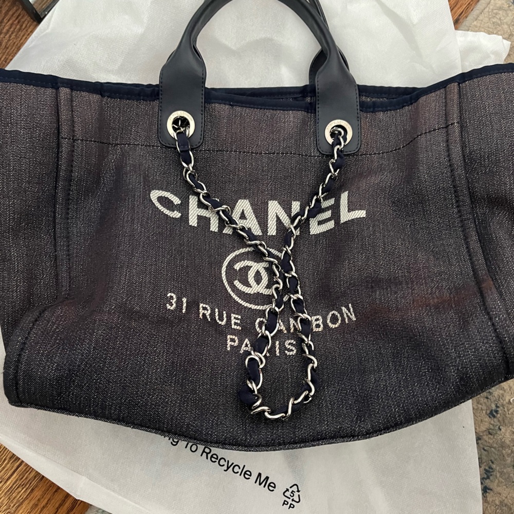 Chanel Denim Deauville Medium Tote